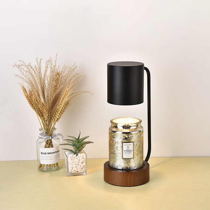 Japanese Minimalist Wood Table Lamp with Timed Table Lamp