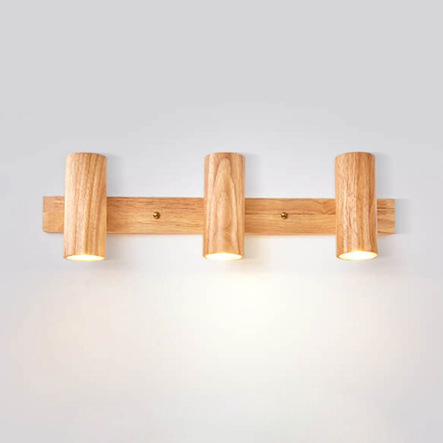 Modern Minimalist Wood Track Spotlight Wall Wall Sconce