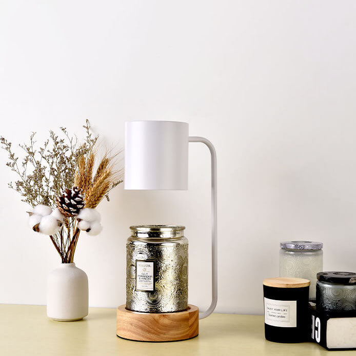 Japanese Minimalist Wood Table Lamp with Timed Table Lamp