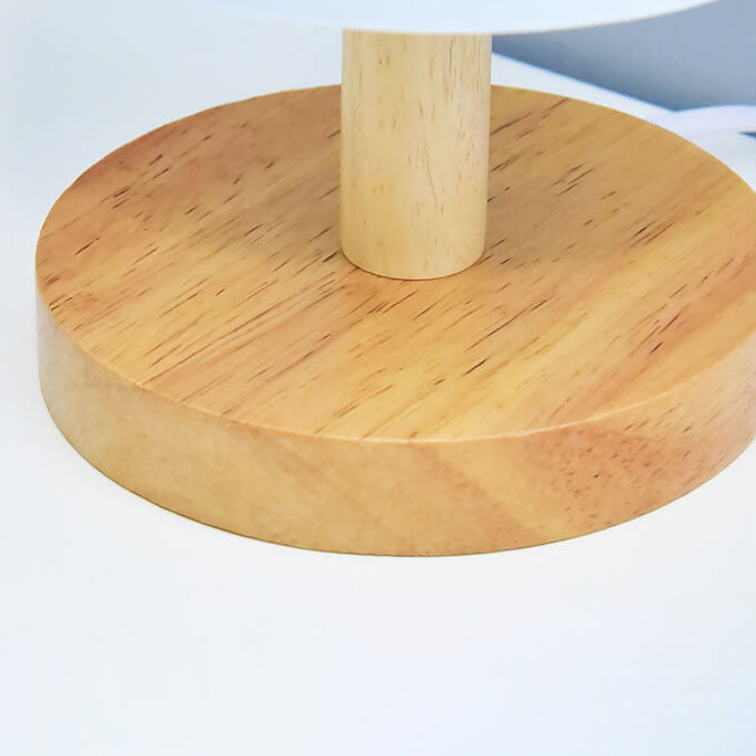 Modern Minimalist Fabric Column Landscape Wood Table Lamp