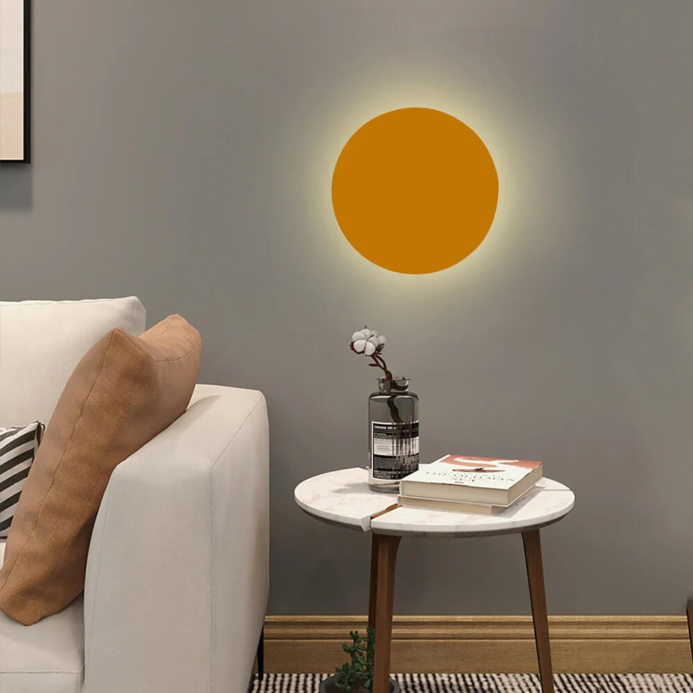 Modern Minimalist Colorful Round Iron LED Wall Sconce