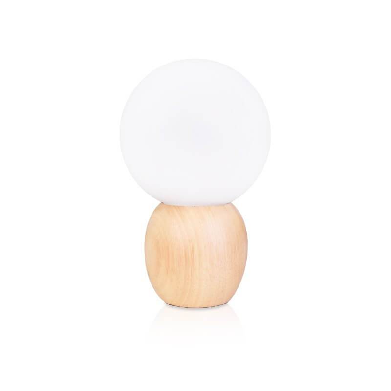 Nordic Solid Wood Table Lamp with Milk-White Table Lamp