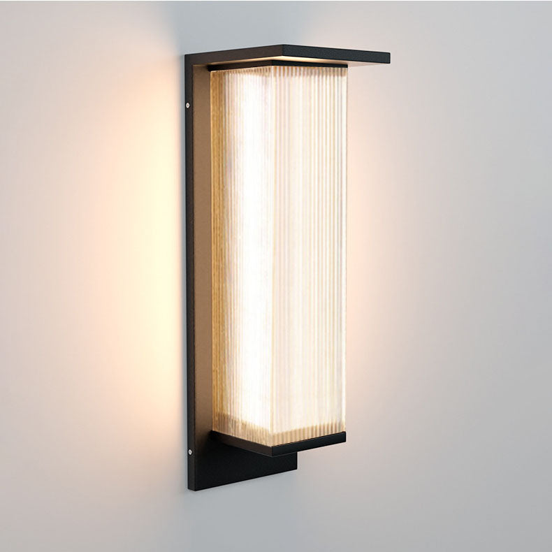 Modern Minimalist Solar Waterproof Rectangular Wall Sconce