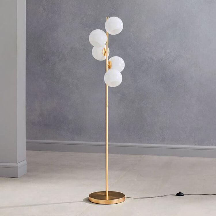 Modern Minimalist White 5-Light Floor Lamp