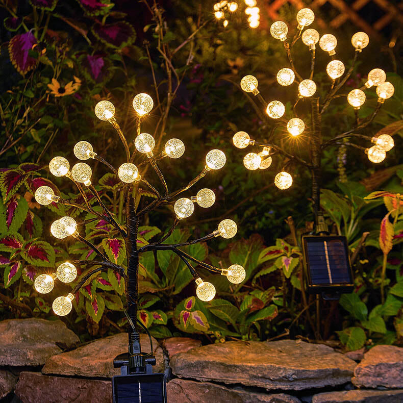 Elegant White 20-Light Outdoor Stake Light