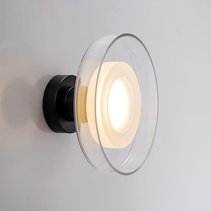 Nordic Vintage Round Hardware Glass LED Wall Sconce
