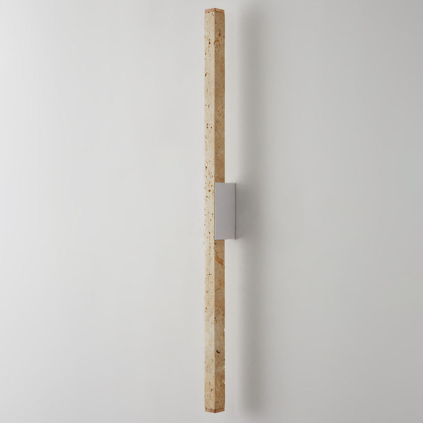 Japanese Wabi-Sabi Travertine Long Strip LED Wall Sconce