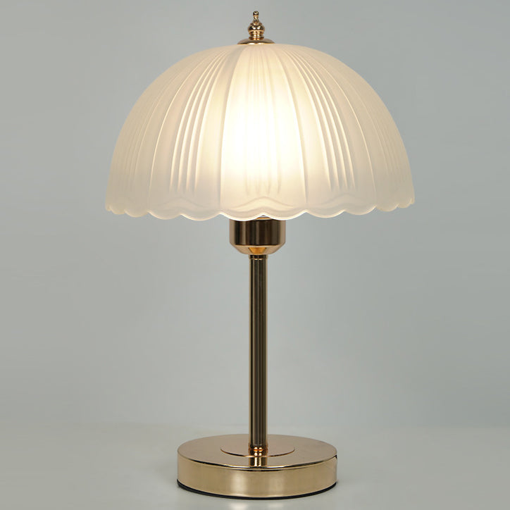 Nordic Iron Glass Dome Petal 1-Light Table Lamp