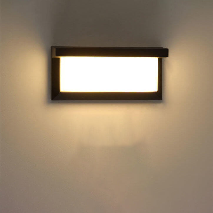 Modern Rectangular LED Sensor Outdoor Waterproof Wall Light
