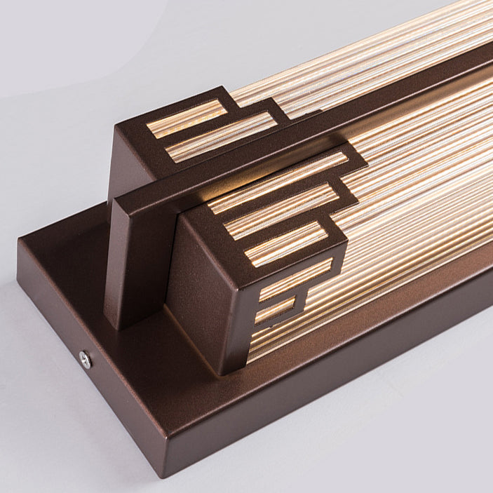 Traditional Chinese Stainless Steel Glass LED Wall Light