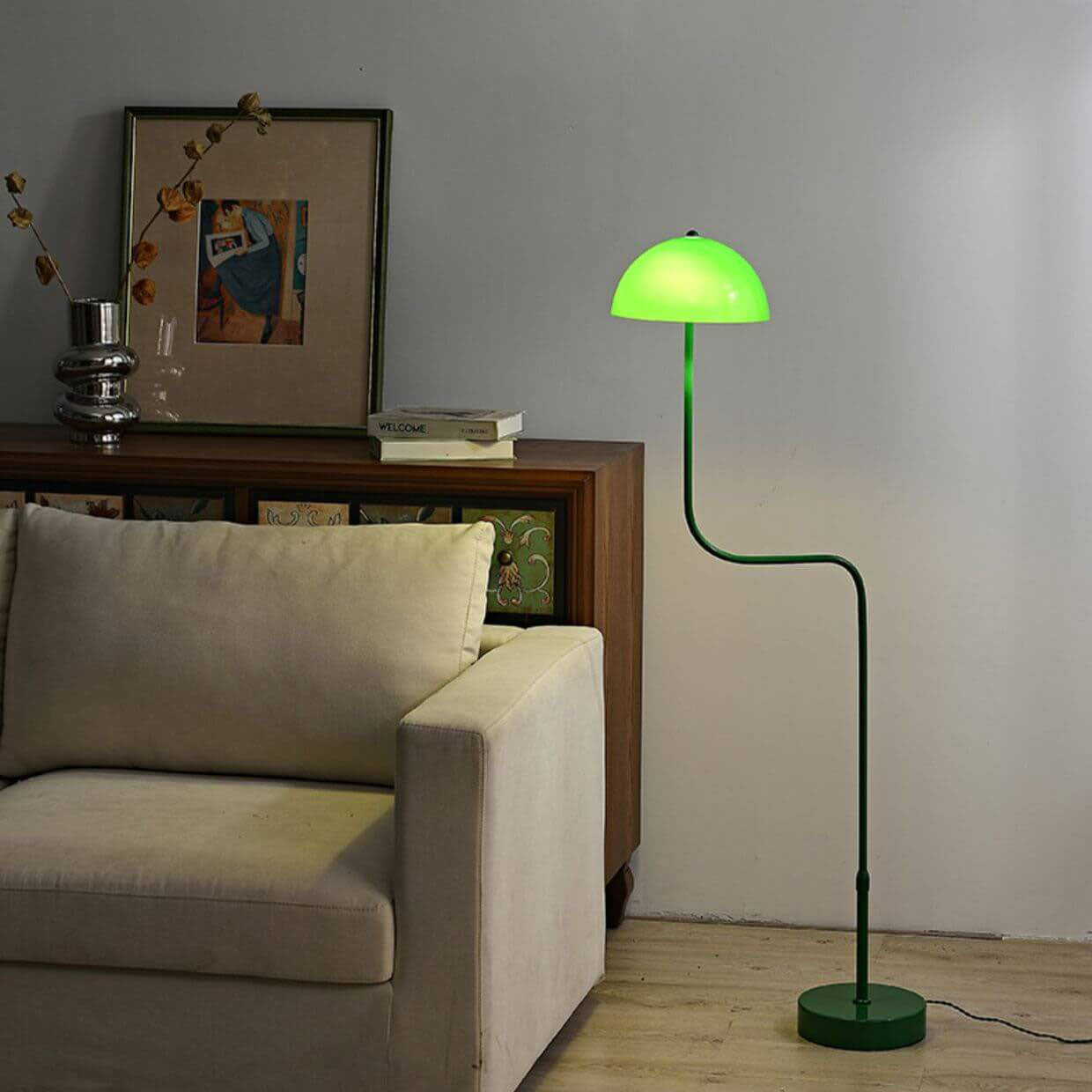 Scandinavian Green Floor Lamp