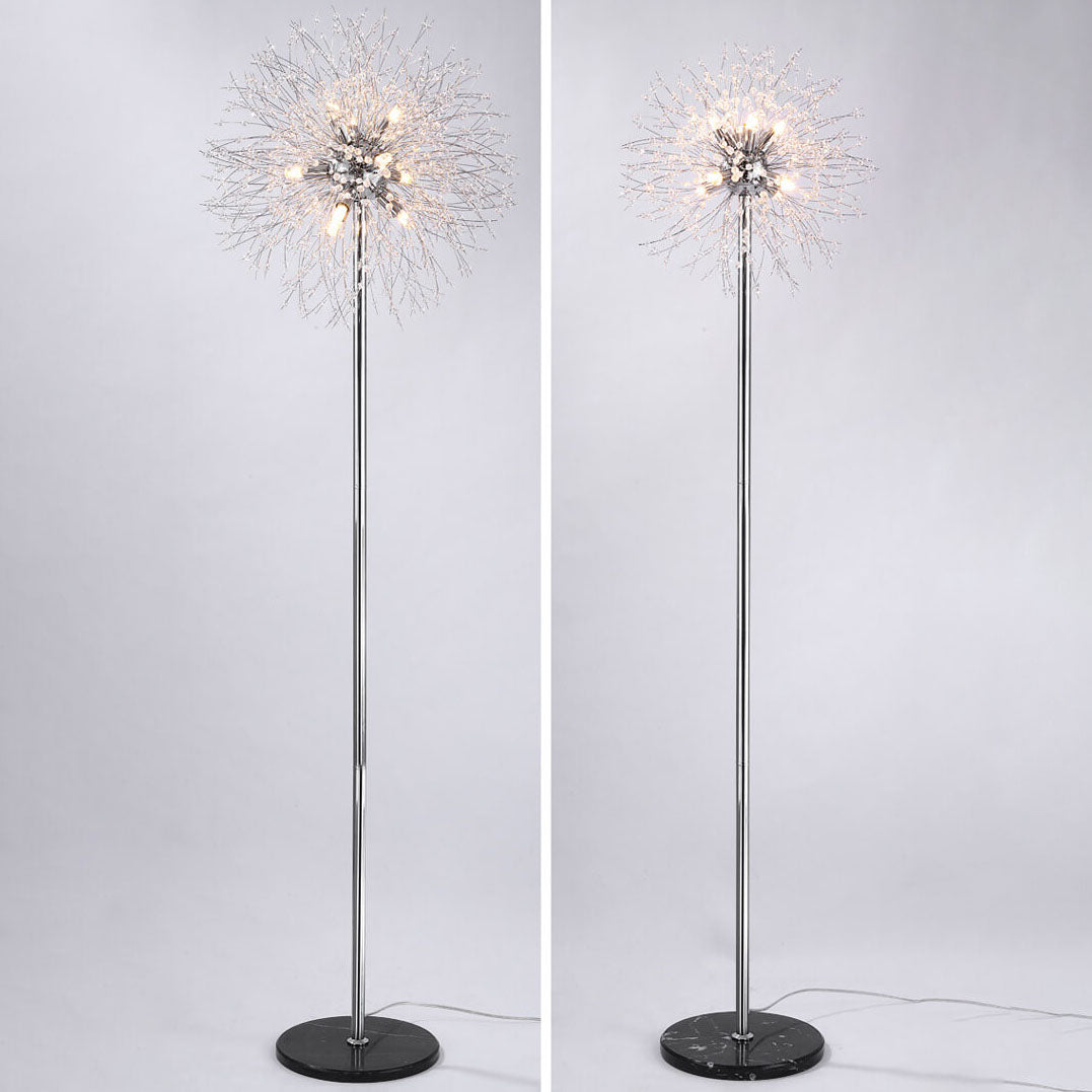 Modern Black 8-Light Floor Lamp