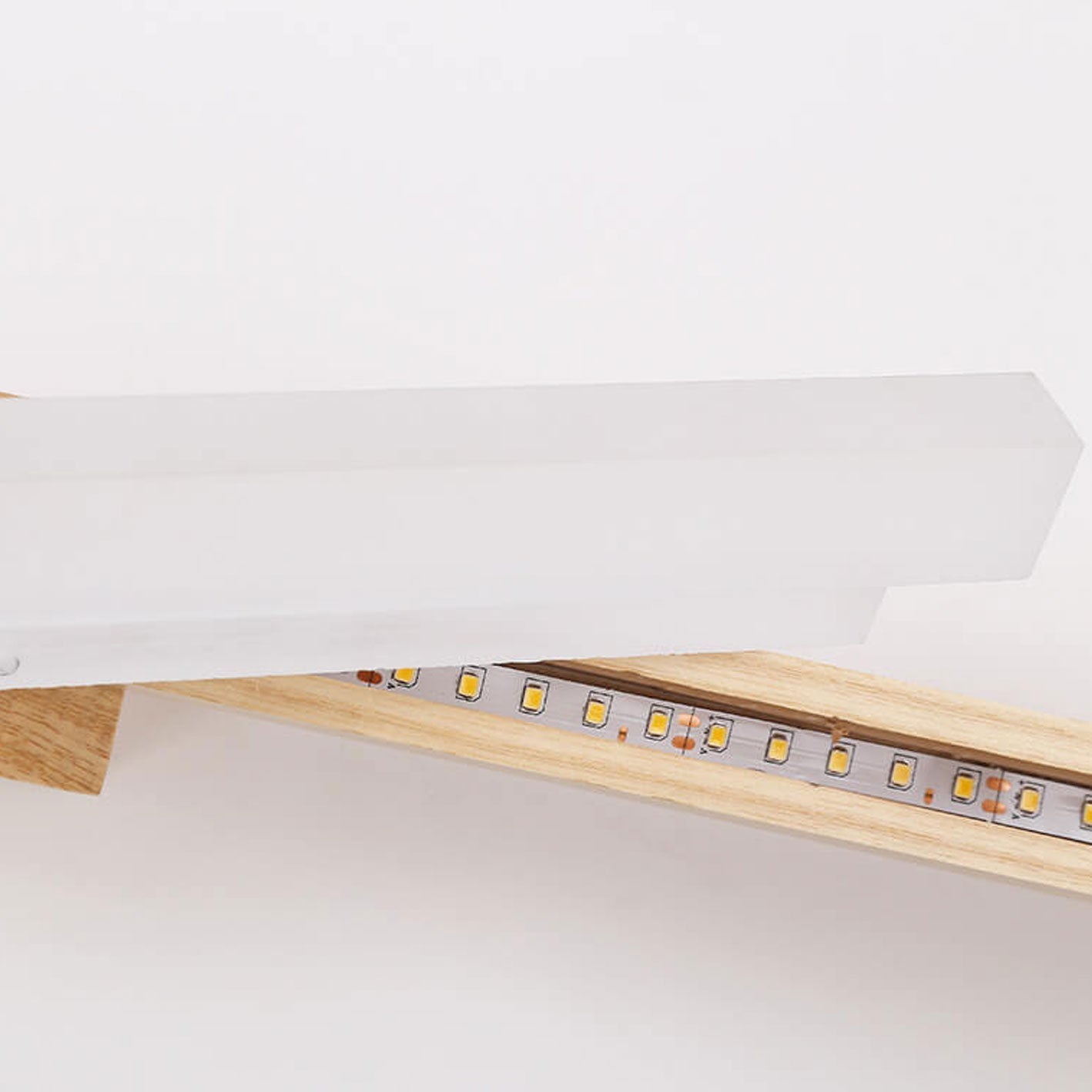 Nordic Minimalist Log Strip Vanity Light LED Wall Sconce
