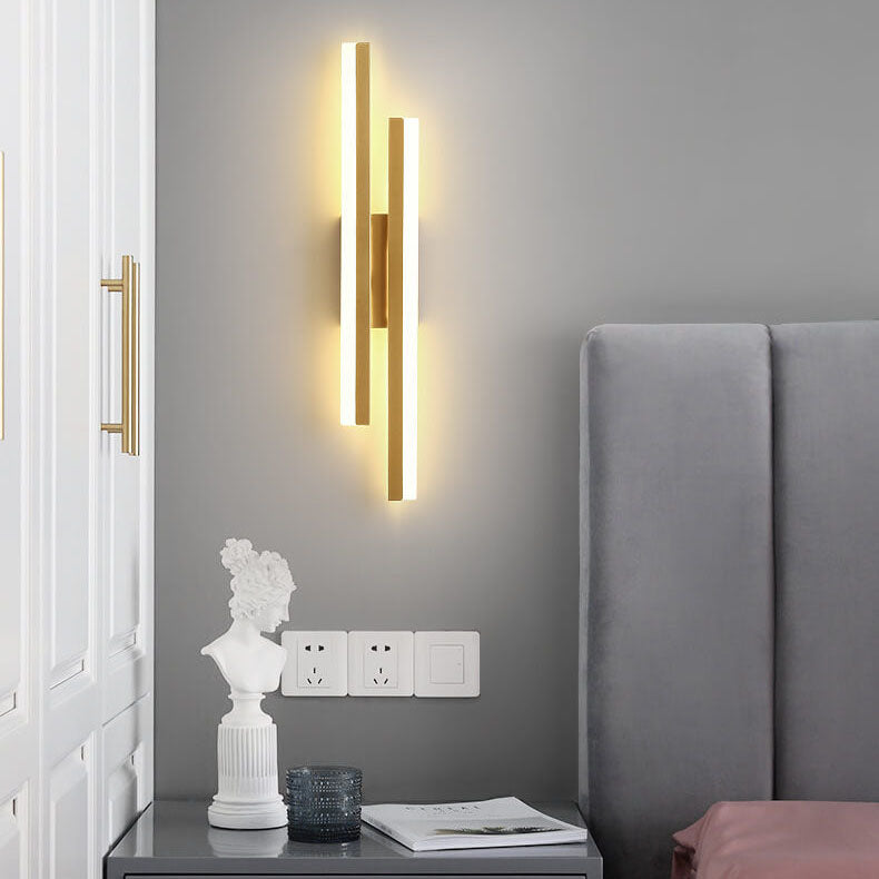 Modern Minimalist Lines Iron Acrylic LED Wall Sconce