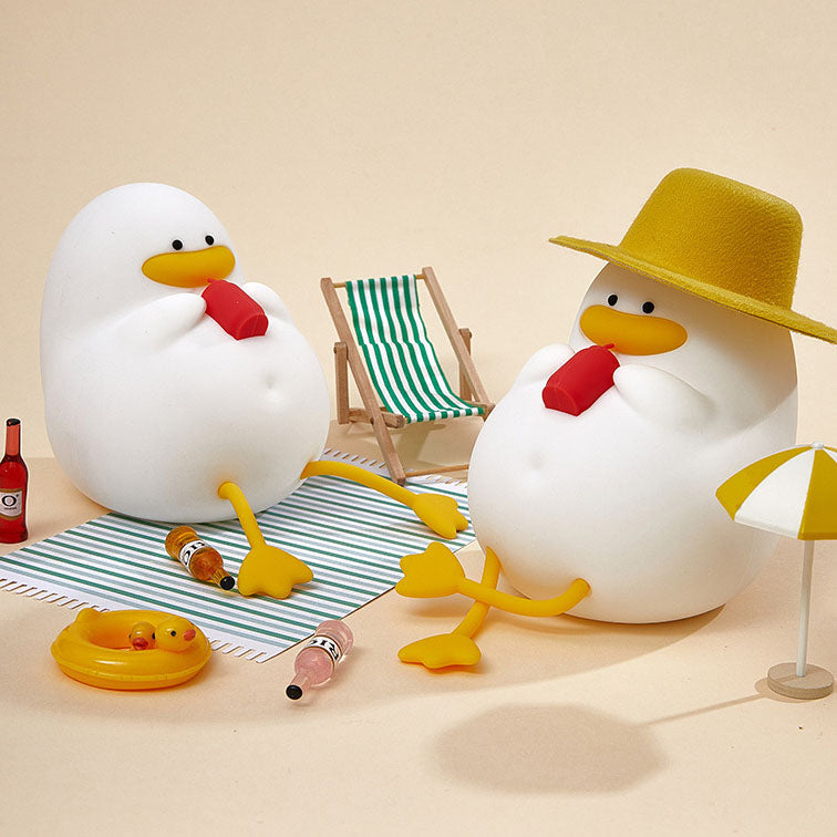 Creative Cartoon Silicone Duck Pat LED Night Table Lamp