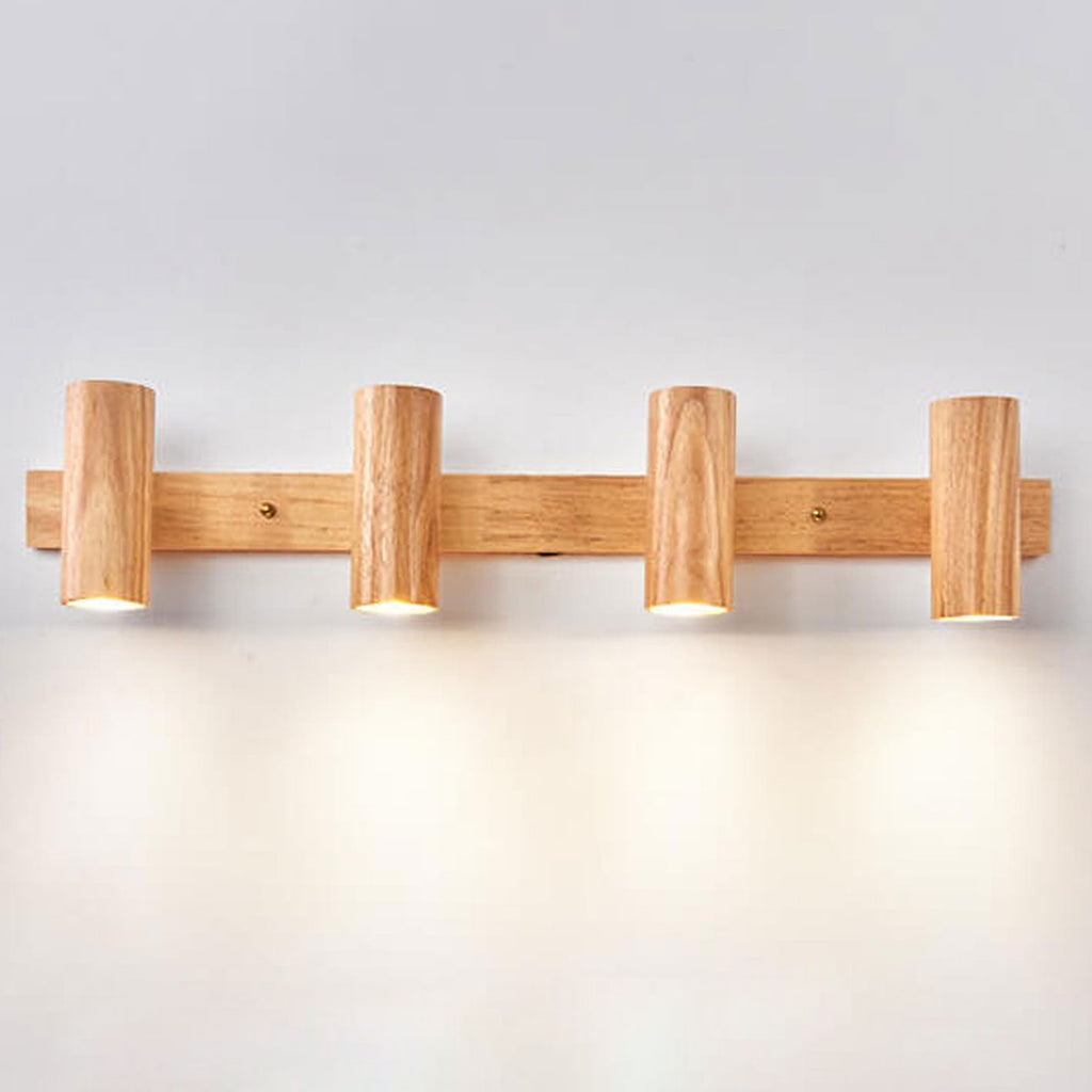 Modern Minimalist Wood Track Spotlight Wall Wall Sconce
