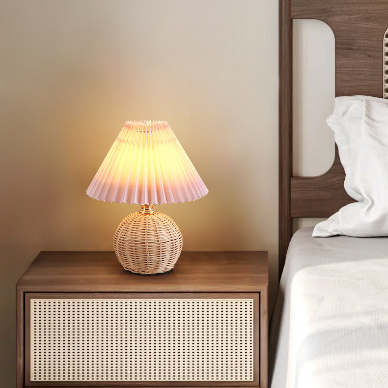 Nordic Contemporary LED Table Lamp with Pleated Table Lamp