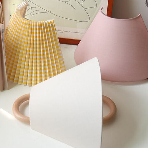 Modern Solid Wood Pleated Semi-Circle Wall Sconce