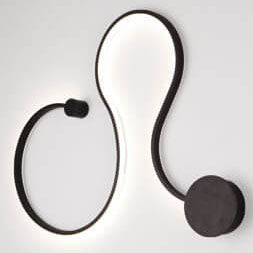 Modern Long Aluminum Snake Shaped Curved Wall Sconce