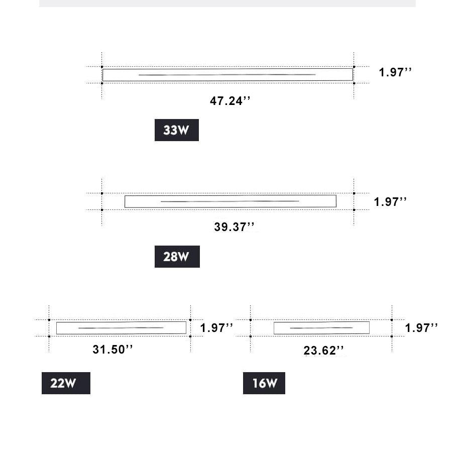 Minimalist Elongated Bar Shaped Acrylic LED Wall Sconce