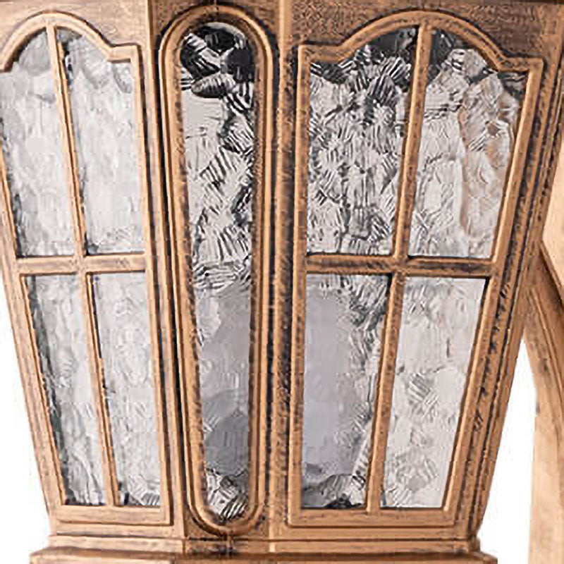 Traditional European Solar Outdoor Lantern Glass Wall Sconce