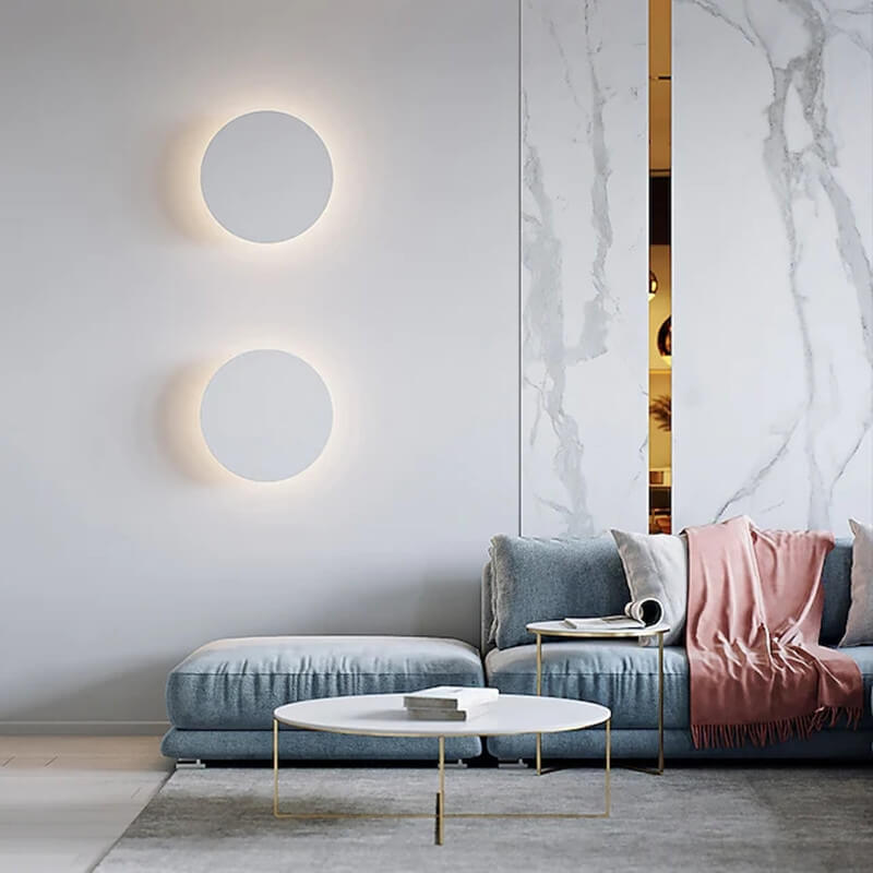Modern Minimalist Colorful Round Iron LED Wall Sconce
