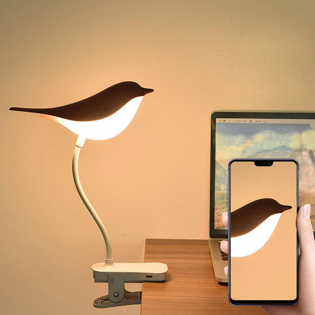 Nordic Creative Bird Clip USB Charging LED Night Table Lamp