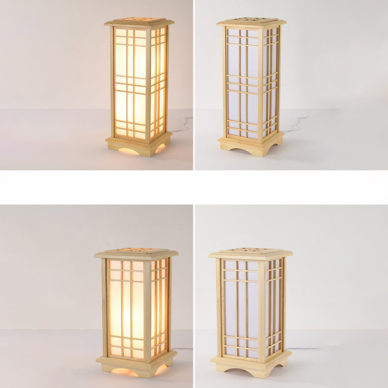 Japanese Natural Wood Floor Lamp