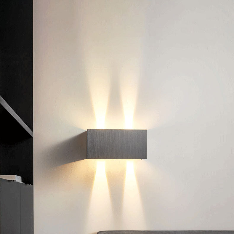 Nordic Minimalist Aluminum Square Flat Wall Sconce