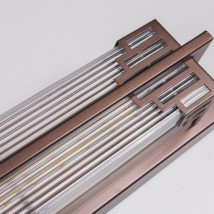 Traditional Chinese Stainless Steel Glass LED Wall Light