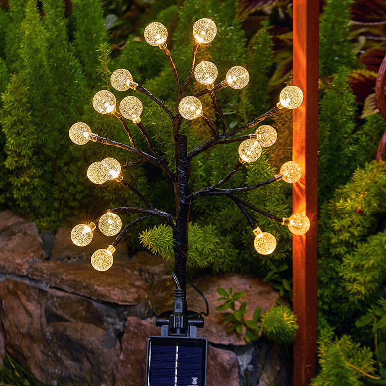 Elegant White 20-Light Outdoor Stake Light