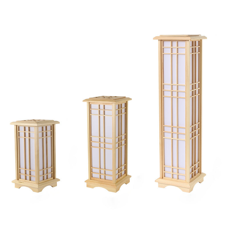 Japanese Natural Wood Floor Lamp