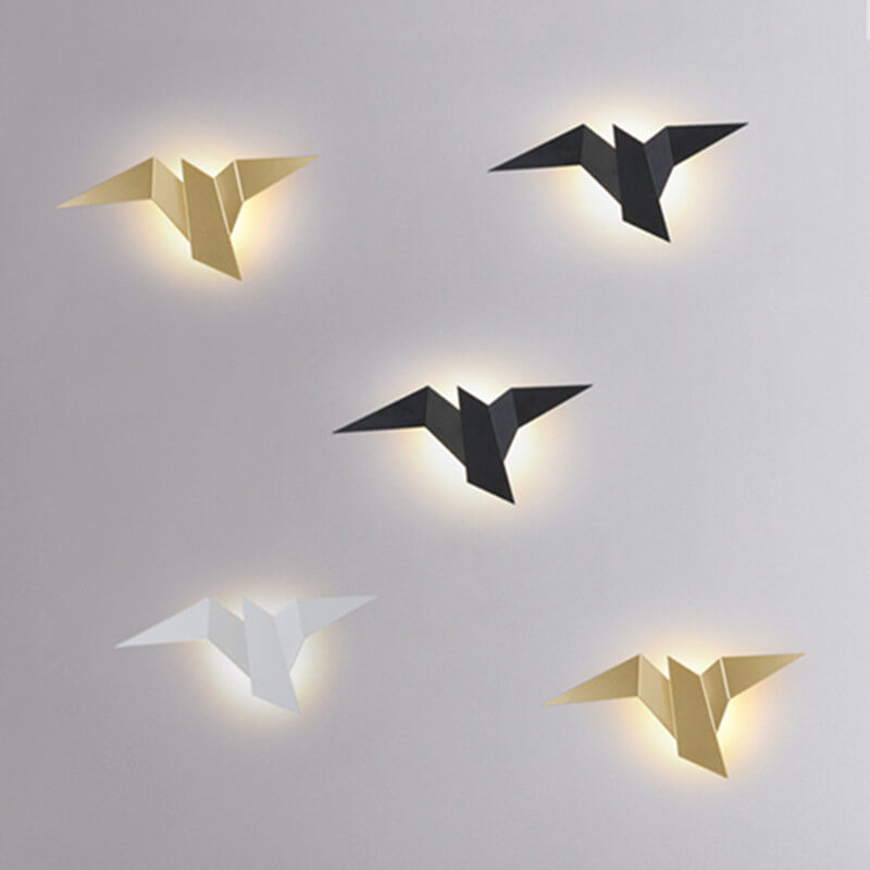 Modern Creative Flying Bird Metal 1-Light LED Wall Sconce