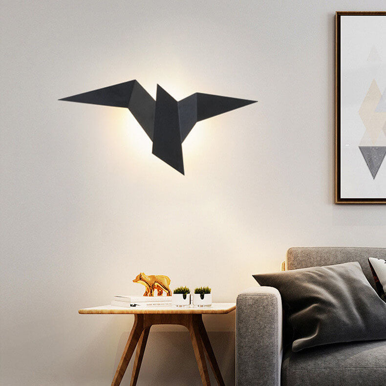 Modern Creative Flying Bird Metal 1-Light LED Wall Sconce
