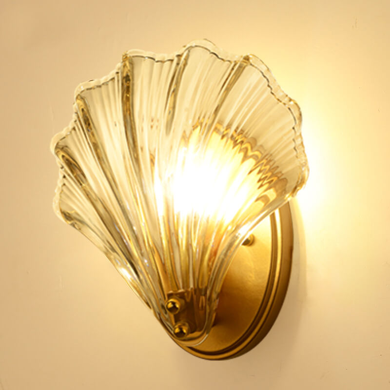 Creative Seashell Glass 1-Light Wall Sconce