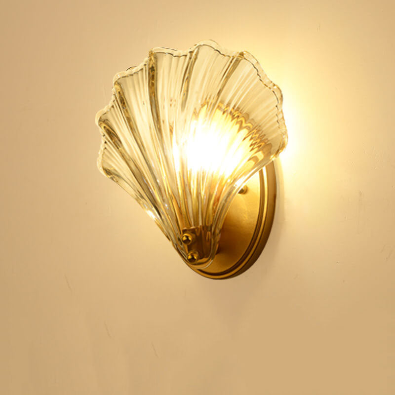 Creative Seashell Glass 1-Light Wall Sconce