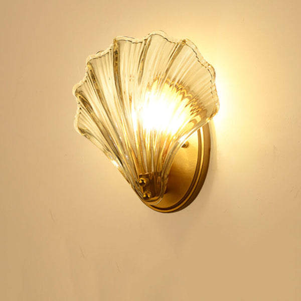 Creative Seashell Glass 1-Light Wall Sconce