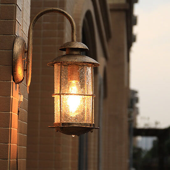 European Industrial Vintage Waterproof Outdoor Wall Sconce