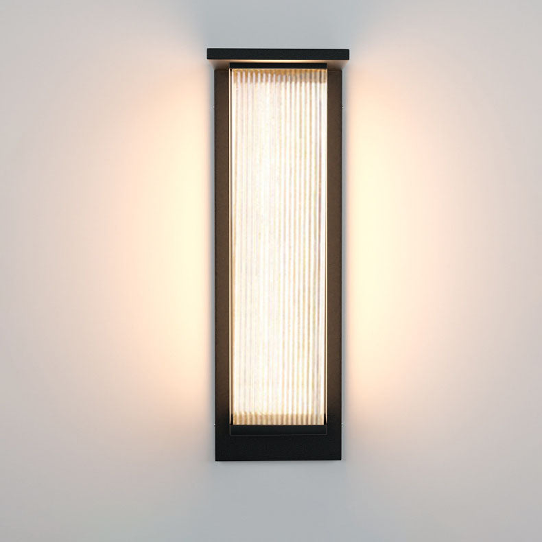 Modern Minimalist Solar Waterproof Rectangular Wall Sconce