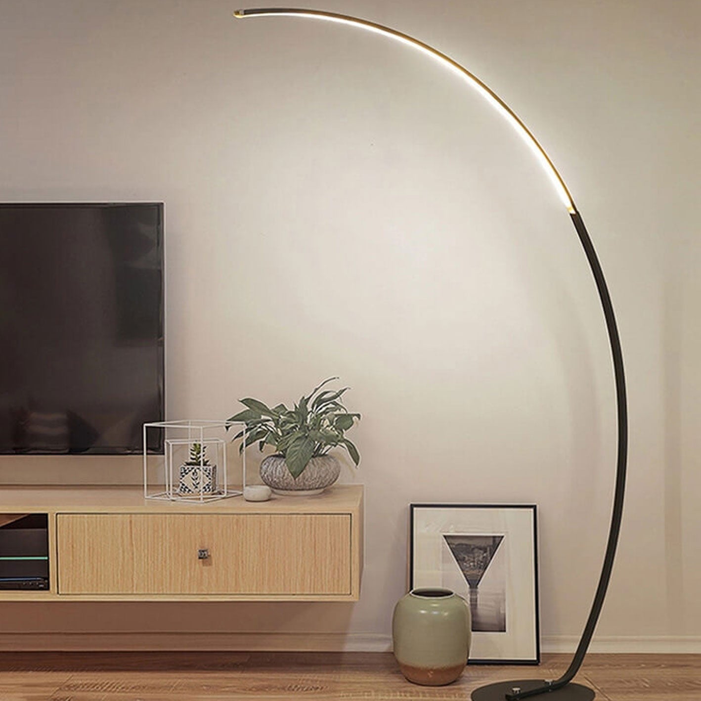 Sleek Modern White Floor Lamp
