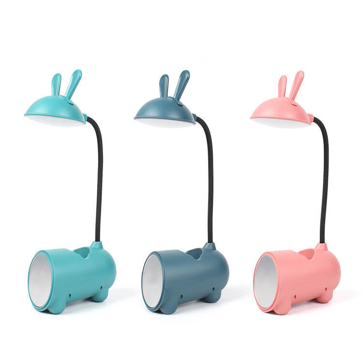 Creative Cartoon Rabbit LED Touch Desk Lamp with Desk Lamp