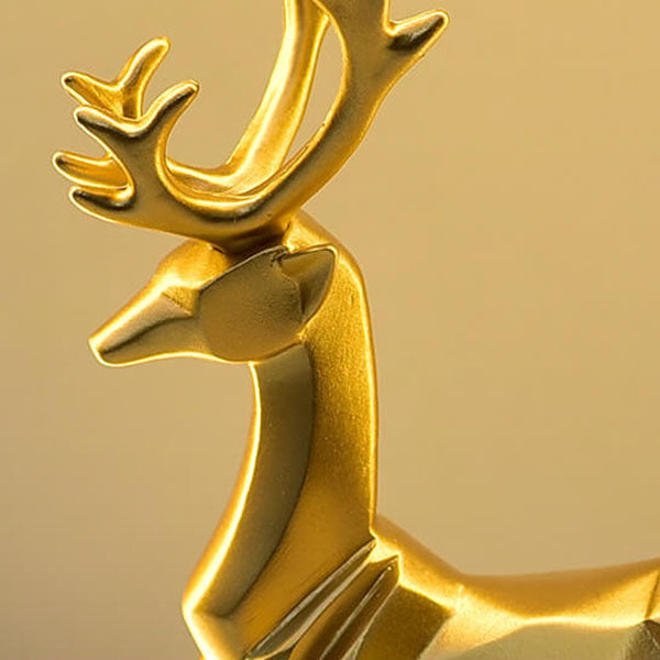 Nordic Iron Acrylic Circle Deer USB Plug-in LED Table Lamp