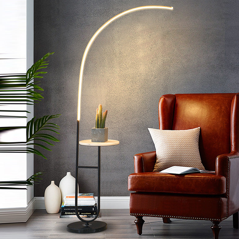 Modern White Arc Floor Lamp