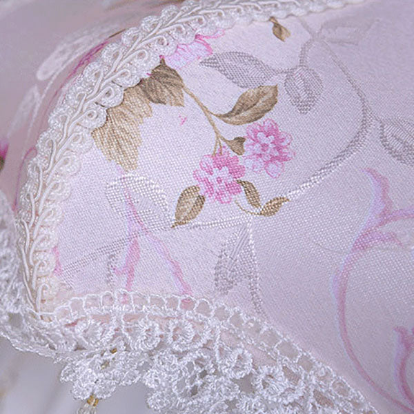 European Luxury Fabric Lace Resin 1-Light Table Lamp