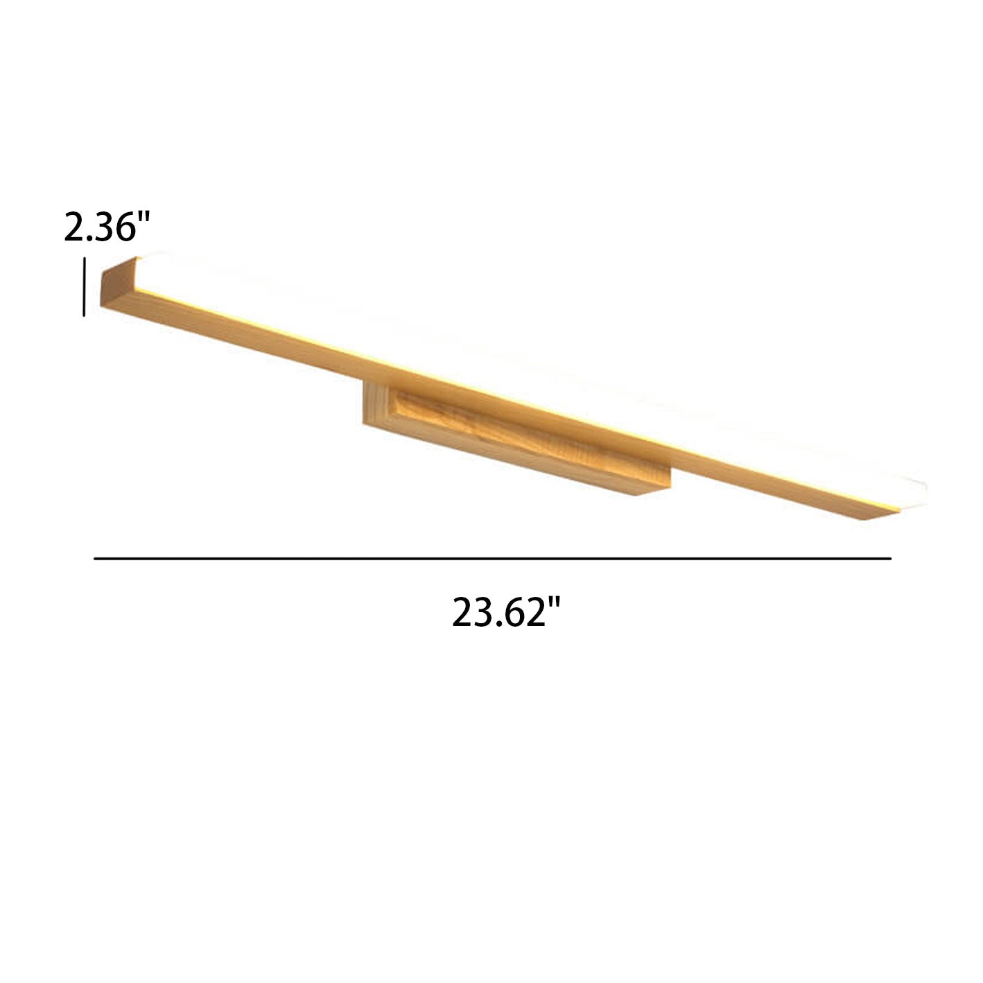 Nordic Minimalist Log Strip Vanity Light LED Wall Sconce