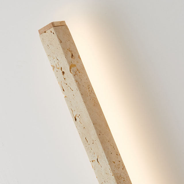 Japanese Wabi-Sabi Travertine Long Strip LED Wall Sconce