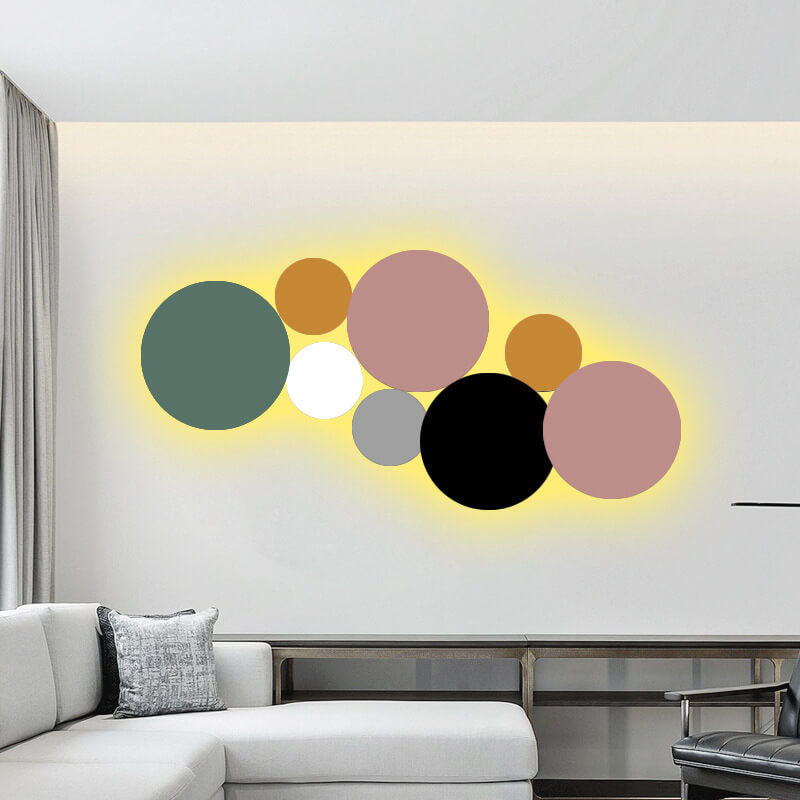 Modern Minimalist Colorful Round Iron LED Wall Sconce