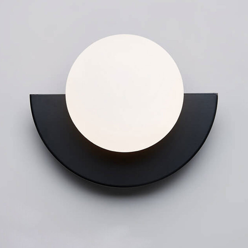 Modern Minimalist Colorful Spherical Glass Wall Sconce