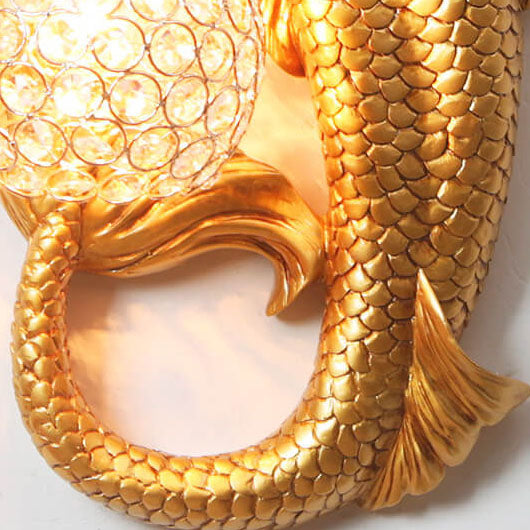 Modern Creative Resin Mermaid Crystal Shade 1-Light Wall Sconce