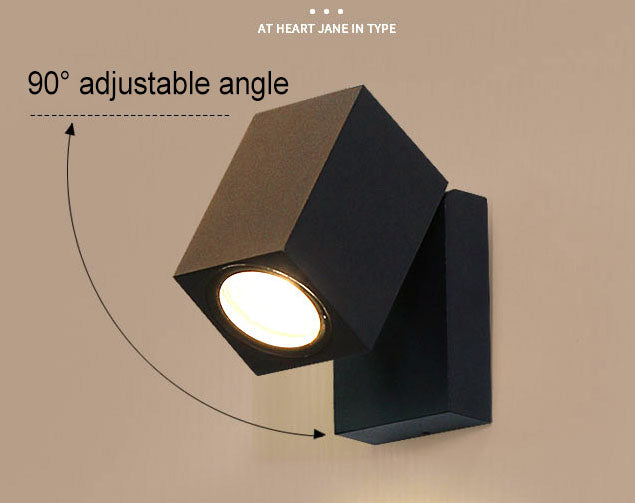 Modern Waterproof Square Spotlight Outdoor Wall Sconce
